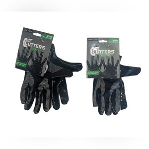 CUTTERS‎ FOOTBALL EPIC RECEIVER GLOVES ADULT L/XL STICKY GRIP New 2 Pairs